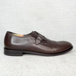 Allen Edmonds Mens 12D Umbria Single‎ Monk Strap Brown Leather Plain Toe Slip On